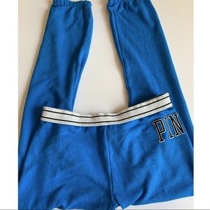 VS Pink Terry Cloth Full Length Sweatpants